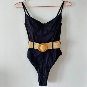 Balconette Belted One-Piece Swimsuit WeWoreWhat